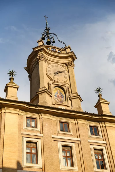 Clock Tower Building Rome City Italy — Stock Photo, Image
