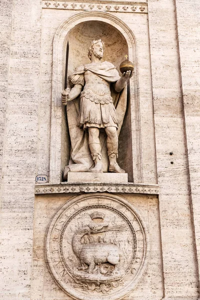 Szobra Charles Nagy San Luigi Dei Francesi Templomban Város Róma — Stock Fotó