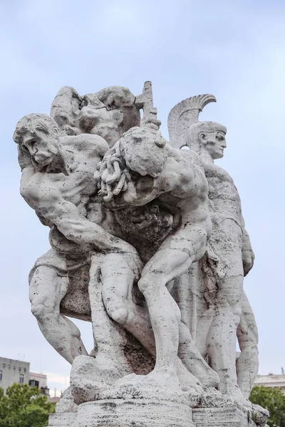 Statue Ponte Vittorio Emanuele Rome City Italy — Stock Photo, Image