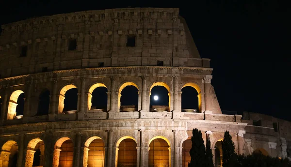 Colosseum Nachts Rome City Italië — Stockfoto