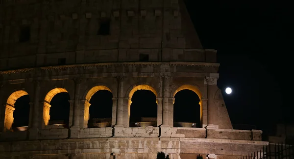 Colosseum Nachts Rome City Italië — Stockfoto