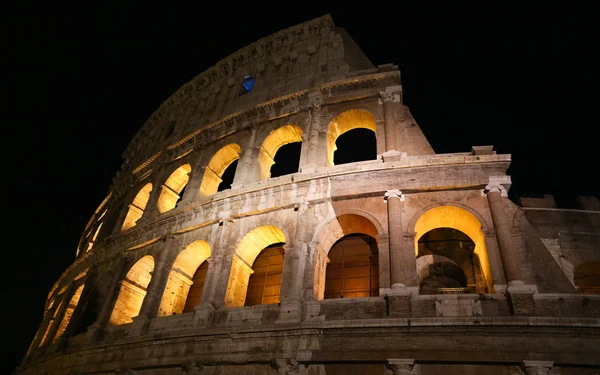 Colosseum Nachts Rome City Italië — Stockfoto