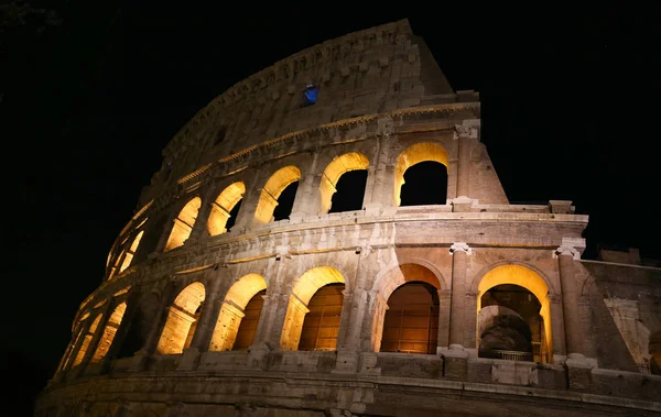 Colosseum Nachts Rome City Italië — Stockfoto