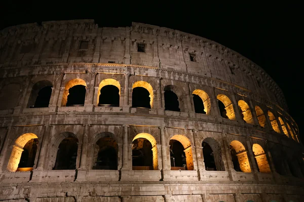 Colosseum Nachts Rome City Italië — Stockfoto