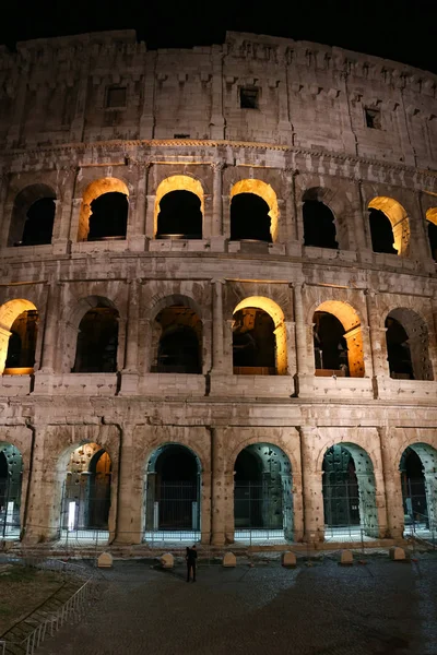 Coliseu Noite Roma City Itália — Fotografia de Stock