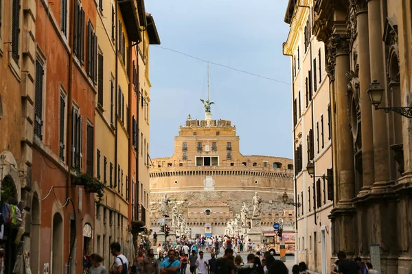 ローマ イタリア 2018 ハドリアヌスの霊廟 カステル タンヘロがローマで最も人気のある目的地 — ストック写真