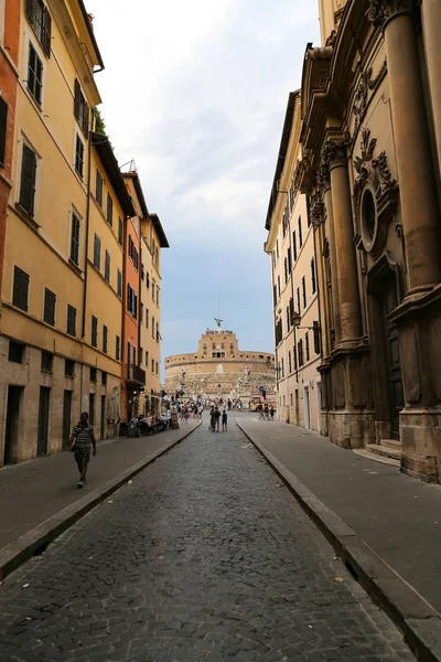 Rome Olaszország Augusztus 2018 Ban Hadrianus Mauzóleuma Castel Sant Angelo — Stock Fotó