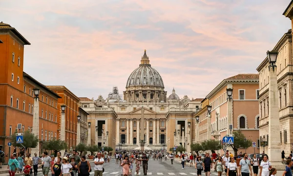 Rome Olaszország 2018 Augusztus Szent Péter Bazilikának Vatikáni Városállam Róma — Stock Fotó