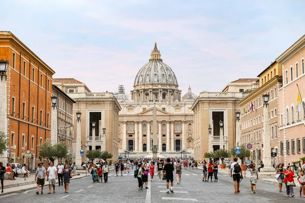 Rome Italië Augustus 2018 Pieter Basiliek Vaticaanstad Rome — Stockfoto