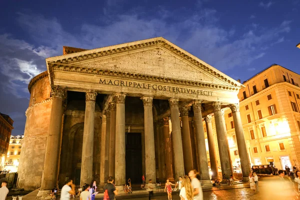 Rom Italien Augusti 2018 Piazza Della Rotonda Och Pantheon Solnedgången — Stockfoto