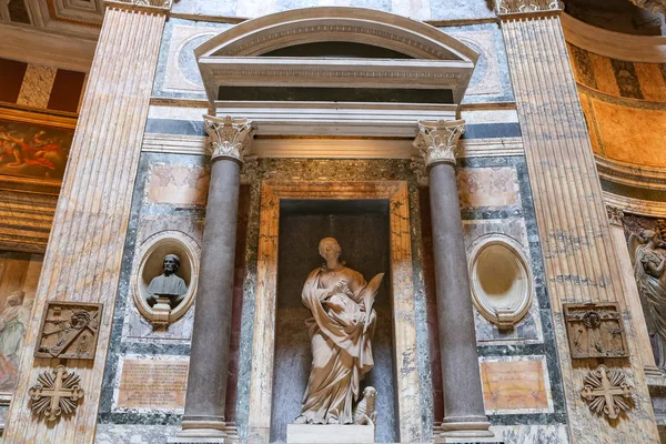 Rome Talya Ağustos 2018 Heykel Pantheon Rome Şehir Içinde — Stok fotoğraf