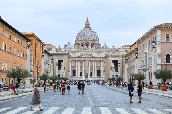 Rome Olaszország 2018 Augusztus Szent Péter Bazilikának Vatikáni Városállam Róma — Stock Fotó