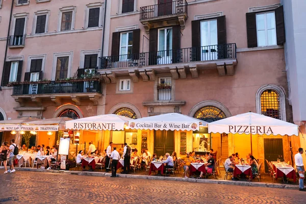 Roma Itália Agosto 2018 Restaurante Piazza Navona Roma — Fotografia de Stock