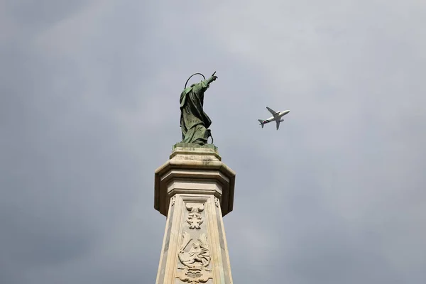 San Domenico Obelisk Naples City Italy — Stock Photo, Image