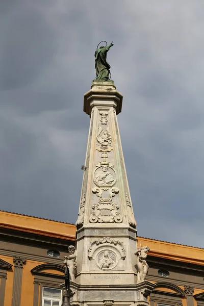 San Domenico Obelisk Nápoly Városban Olaszországban — Stock Fotó