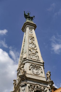 Napoli City, İtalya 'da San Domenico Obelisk