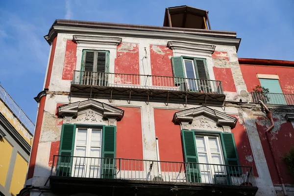 Fachada Edifício Nápoles Itália — Fotografia de Stock