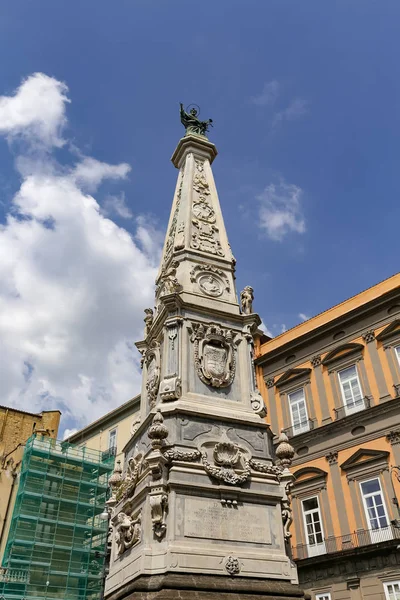 San Domenico Obelisco Napoli Italia — Foto Stock