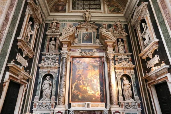 Neapel Italien August 2018 Innenraum Der Gesu Nuovo Kirche Neapel — Stockfoto
