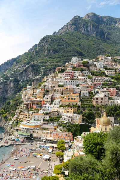 Gesamtansicht Der Stadt Positano Neapel Italien — Stockfoto
