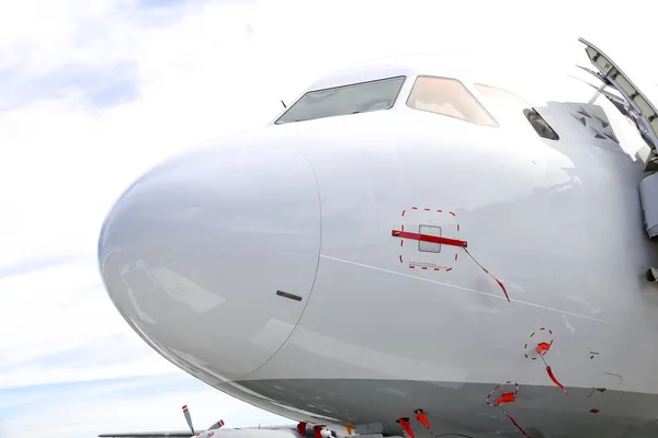 Avião da Turkish Airlines em Teknofest Istambul — Fotografia de Stock