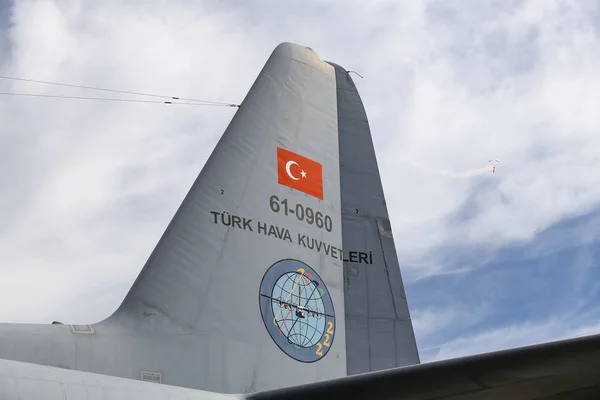 Lockheed C-130 Herkül Teknofest Istanbul'da — Stok fotoğraf