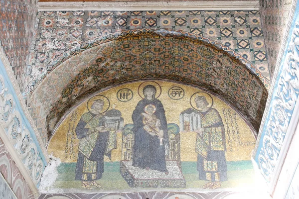 Мозаика в музее Hagia Sophia, Стамбул, Турция — стоковое фото