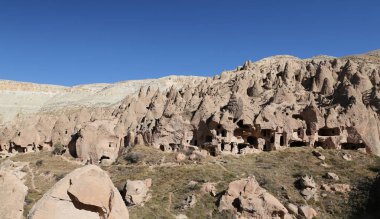 Zelve Vadisi'nde Kaya Oluşumları, Kapadokya, Nevşehir, Türkiye