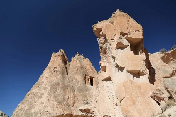 Rock Formations in Zelve Valley, Cappadocia, Nevsehir, Turkey — Stock Photo, Image