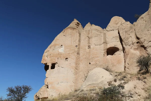 Sziklaalakzatok a Zelve Valley, Cappadocia, Nevsehir, Törökország — Stock Fotó