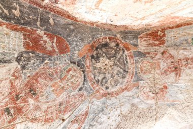 Zelve Vadisi'ndeki Mağara Kilisesi, Kapadokya, Nevşehir, Türkiye