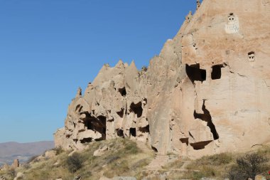 Zelve Vadisi'nde Kaya Oluşumları, Kapadokya, Nevşehir, Türkiye