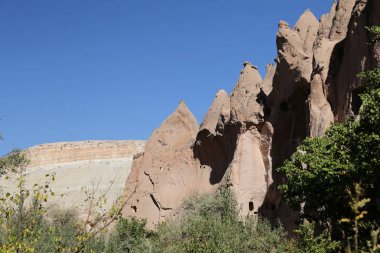 Zelve Vadisi'nde Kaya Oluşumları, Kapadokya, Nevşehir, Türkiye