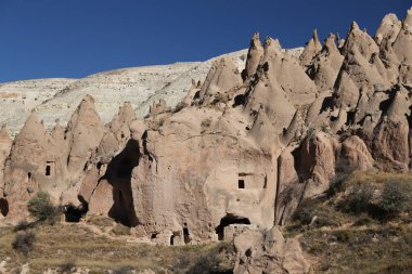 Zelve Vadisi'nde Kaya Oluşumları, Kapadokya, Nevşehir, Türkiye