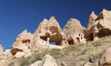 Zelve Vadisi'nde Kaya Oluşumları, Kapadokya, Nevşehir, Türkiye