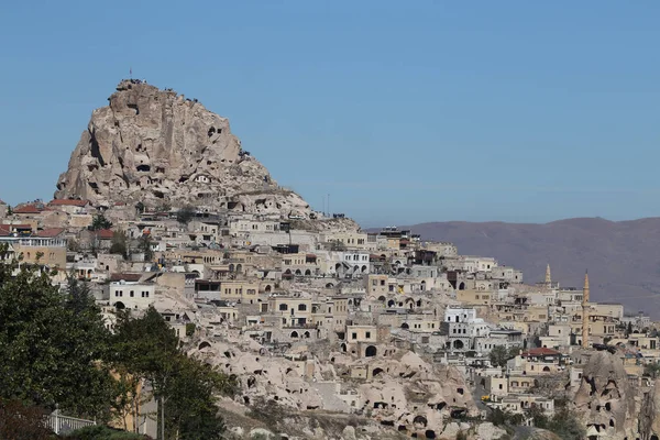 Zamek Uchisar w Kapadocji, Nevsehir, Turcja — Zdjęcie stockowe