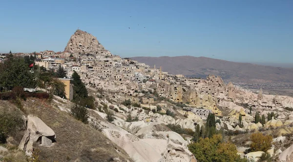 Zamek Uchisar w Kapadocji, Nevsehir, Turcja — Zdjęcie stockowe