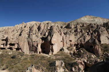 Zelve Vadisi'nde Kaya Oluşumları, Kapadokya, Nevşehir, Türkiye