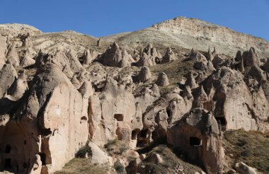 Zelve Vadisi'nde Kaya Oluşumları, Kapadokya, Nevşehir, Türkiye