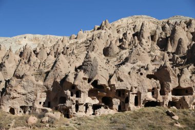 Zelve Vadisi'nde Kaya Oluşumları, Kapadokya, Nevşehir, Türkiye