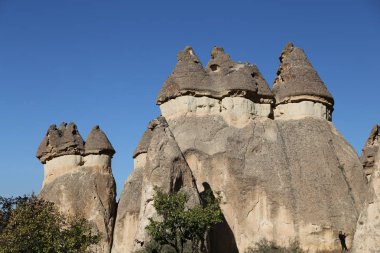 Pasabag Monks Vadisi'nde Kaya Oluşumları, Kapadokya, Nevşehir, T