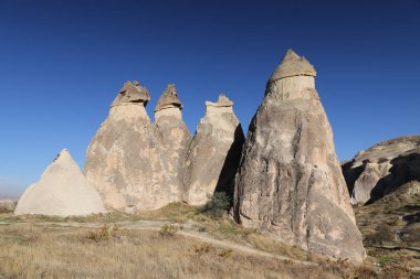 Pasabag Monks Vadisi'nde Kaya Oluşumları, Kapadokya, Nevşehir, T