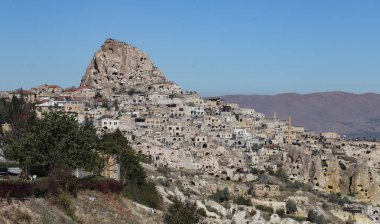 Kapadokya'daki Uchisar Kalesi, Nevşehir, Türkiye