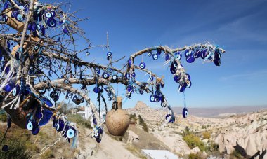 Kapadokya'daki Uchisar Kalesi, Nevşehir, Türkiye