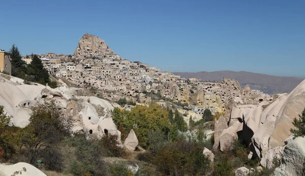 Formação de rochas na Capadócia, Nevsehir, Turquia — Fotografia de Stock