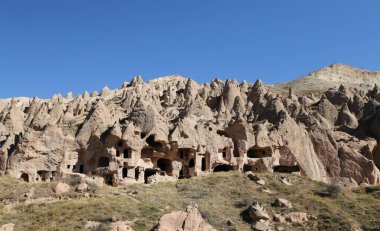 Zelve Vadisi'nde Kaya Oluşumları, Kapadokya, Nevşehir, Türkiye