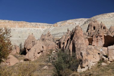 Zelve Vadisi'nde Kaya Oluşumları, Kapadokya, Nevşehir, Türkiye