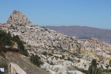 Kapadokya'daki Uchisar Kalesi, Nevşehir, Türkiye