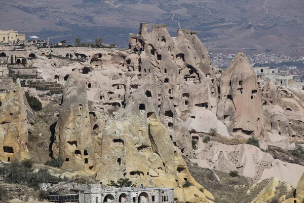 Uchisar Village w Kapadocji, Nevsehir, Turcja — Zdjęcie stockowe