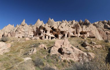 Zelve Vadisi'nde Kaya Oluşumları, Kapadokya, Nevşehir, Türkiye